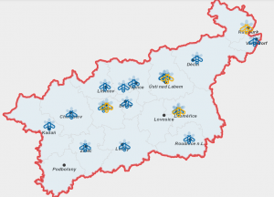 MAPA OČKOVACÍCH CENTER A ODBĚROVÁ MÍSTA COVID- 19