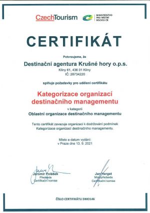 Certifikát destinačního managementu