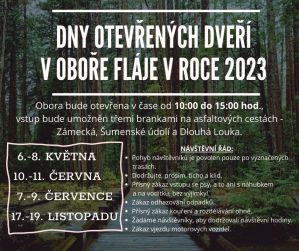 DNY OTEVŘENÝCH DVEŘÍ V OBOŘE FLÁJE 17. - 19. 11. 2023