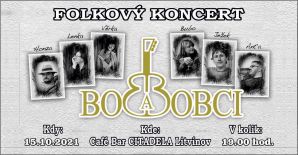 BOB A BOBCI - FOLKOVÝ KONCERT 15.10.2021