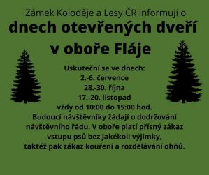 DNY OTEVŘENÝCH DVEŘÍ V OBOŘE FLÁJE 17.-20.11.2022