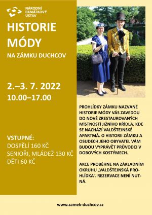 HISTORIE MÓDY NA ZÁMKU DUCHCOV, 2 - 3. 7. 2022