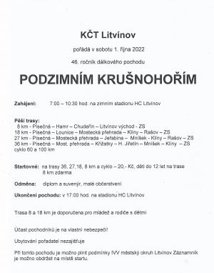 POCHOD PODZIMNÍM KRUŠNOHOŘÍM 1.10.2022