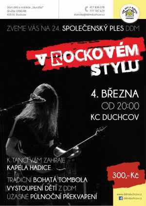 24. SPOLEČENSKÝ PLES DDM V ROCKOVÉM STYLU, 4. 3. 2023