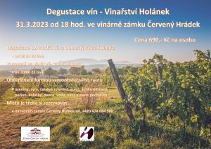 DEGUSTACE VÍN VE VINÁRNĚ ZÁMKU ČERVENÝ HRÁDEK 31. 3. 2023