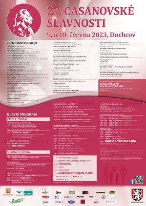 27. CASANOVSKÉ SLAVNOSTI. 9. - 10. 6. 2023