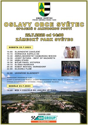 OSLAVY OBCE SVĚTEC A JAKUBSKÁ POUŤ 22. - 23. 7. 2023