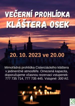 NOČNÍ PROHLÍDKA KLÁŠTERA OSEK 20. 10. 2023