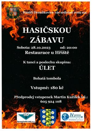 HASIČSKÁ ZÁBAVA 28. 10. 2023