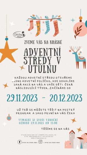 ADVENTNÍ STŘEDA V ÚTULNU 29. 11. - 20. 12. 2023