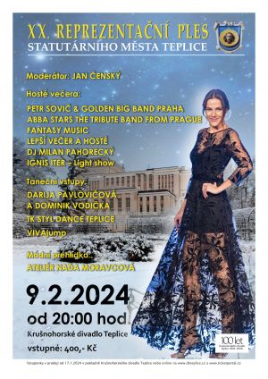 XX. REPREZENTAČNÍ PLES STATUTÁRNÍHO MĚSTA TEPLICE 9. 2. 2024