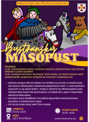 BYSTŘANSKÝ MASOPUST 10. 2. 2024