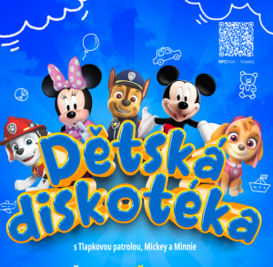 DĚTSKÁ DISKOTÉKA S TLAPKOVOU PATROLOU, MICKEYM A MINNIE 17. 3. 2024