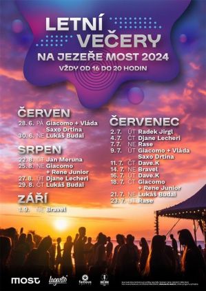 LETNÍ VEČERY NA JEZEŘE MOST 28. 6. - 1. 9. 2024