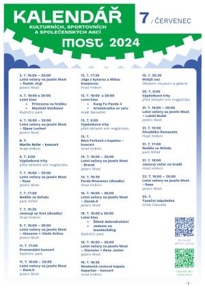 AKCE NA MĚSÍC ČERVENEC 2024 - MĚSTO MOST