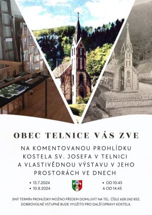 KOMENTOVANÁ PROHLÍDKA KOSTELA SV. JOSEFA A VLASTIVĚDNOU VÝSTAVU V JEHO PROSTORÁCH 13. 7. A 10. 8. 2024