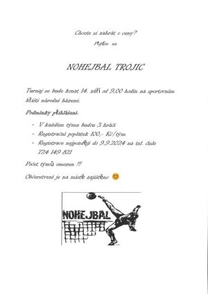 NOHEJBAL TROJIC 14. 9. 2024