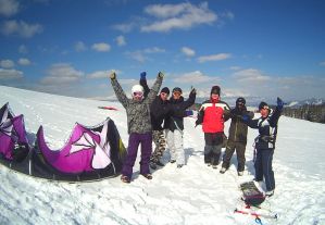 Snowkiting v Krušných horách- Boží Dar